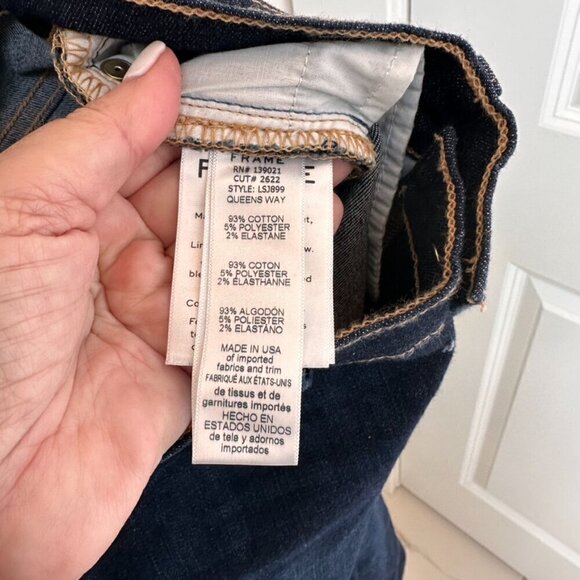 Frame Le Skinny de Jeanne Ankle Dark Skinny Jeans SZ 26 - Picture 9 of 12